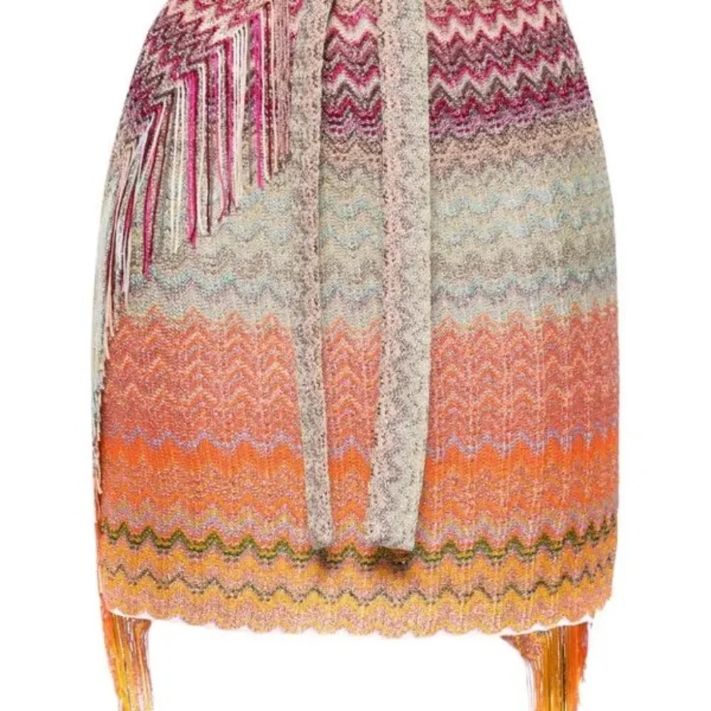 Missoni Mare Chevron Knit Sarong Pareo in Blue Orange & Yellow - Picture 6 of 7